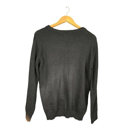 Poof Merry Christmas Sweater Women Size L Black Sequins Everyday Im Sleighing It - Picture 5 of 9